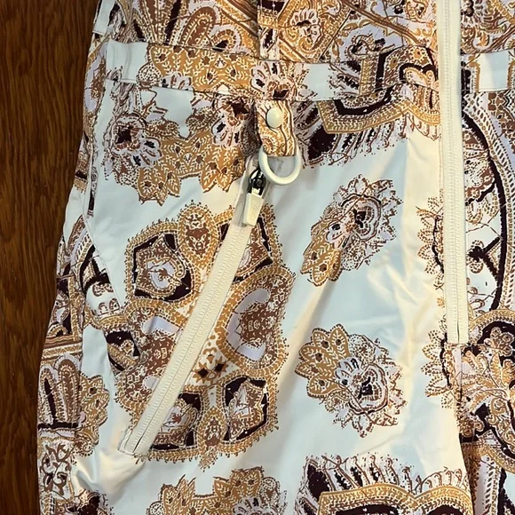 Free People Movement Alpine Glow Printed Snow Bib in Brushed Sail Paisley Size S - Picture 8 of 15